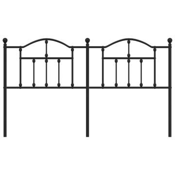 Stylish Black Metal Headboard for 160 cm Beds | HIPO Market