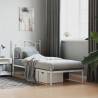 Metal Bed Frame with Headboard White 90x200 cm Colour white Size 90 x 200 cm Model with headboard 