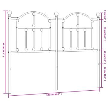 Stylish White Metal Headboard 120 cm for Your Bedroom