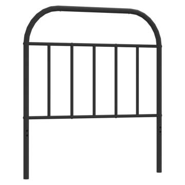 Metal Headboard Black 90 cm - Stylish & Sturdy Design