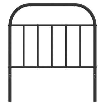 Metal Headboard Black 90 cm - Stylish & Sturdy Design