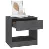 Grey Bedside Cabinets Set - 2 pcs Solid Pinewood | HipoMarket