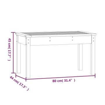 Garden Bench Honey Brown - Solid Wood Pine 80x44x45 cm