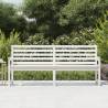 Garden Bench White Solid Pine 203.5x48x91.5 cm - Hipo Market