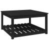 Garden Table Black 82.5x82.5x45 cm Solid Wood Pine - HipoMarket