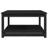 Garden Table Black 82.5x82.5x45 cm Solid Wood Pine - HipoMarket