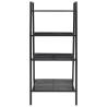 Ladder Bookcase 4 Tiers Metal Black - Stylish Storage Solution