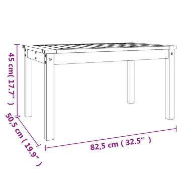 Elegant Garden Table - Solid Douglas Wood 82.5x50.5x45 cm