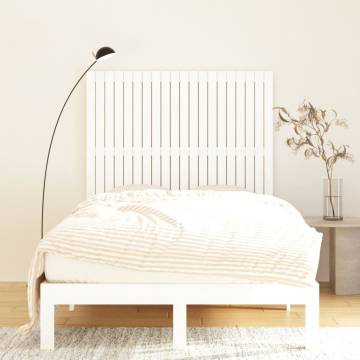 White Wall Headboard - Solid Pine, 127.5x3x110 cm | HipoMarket