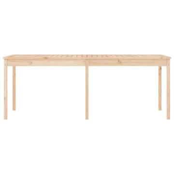 Garden Table 203.5x100x76 cm - Solid Pine Furniture for Outdoors