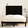 Wall Headboard Black - Solid Pine Wood | 146.5x3x110 cm