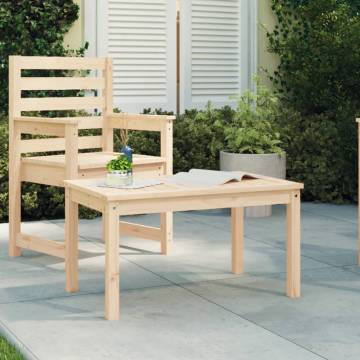 Elegant Solid Wood Garden Table - 82.5x50.5x45 cm