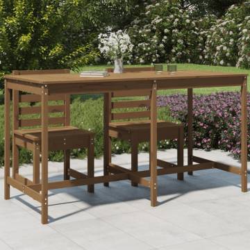 Garden Table Honey Brown 203.5x90x110 cm Solid Wood Pine