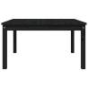 Elegant Black Garden Table - Solid Pine Wood 82.5x82.5x45 cm