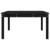 Elegant Black Garden Table - Solid Pine Wood 82.5x82.5x45 cm