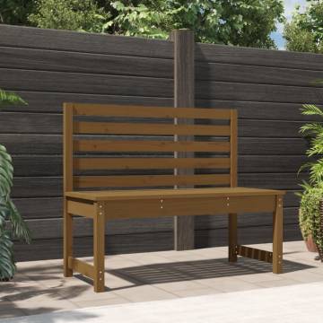 Garden Bench Honey Brown - Solid Pine Wood | Hipo Market