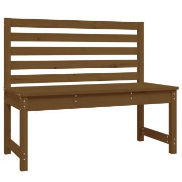 Garden Bench Honey Brown - Solid Pine Wood | Hipo Market