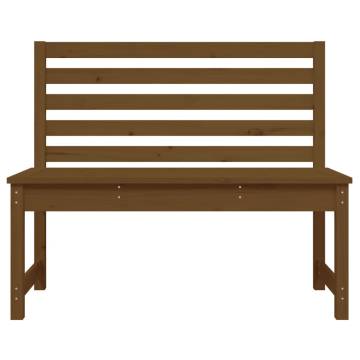 Garden Bench Honey Brown - Solid Pine Wood | Hipo Market