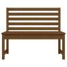 Garden Bench Honey Brown - Solid Pine Wood | Hipo Market