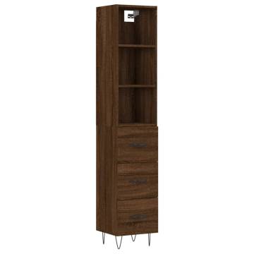 Highboard Brown Oak - Stylish Storage Solution | Hipo Market