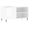 High Gloss White Record Cabinet - Stylish & Durable Storage