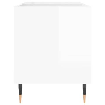 High Gloss White Record Cabinet - Stylish & Durable Storage