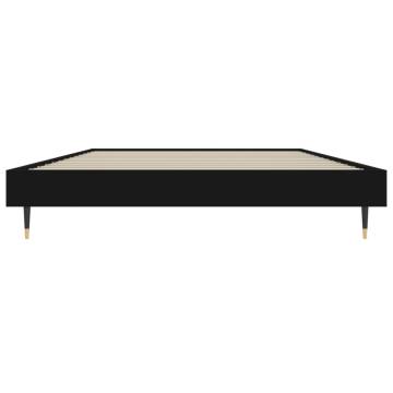 Black Bed Frame 90x200 cm | Durable Engineered Wood Design