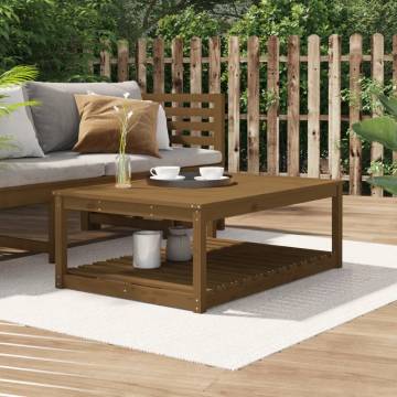 Garden Table Honey Brown - Solid Pine 121x82.5 cm | Hipo Market