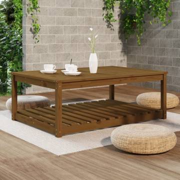 Garden Table Honey Brown - Solid Pine 121x82.5 cm | Hipo Market