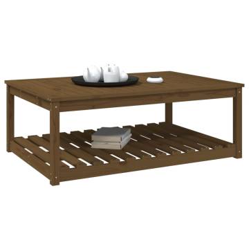 Garden Table Honey Brown - Solid Pine 121x82.5 cm | Hipo Market