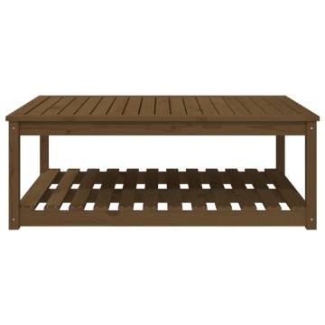 Garden Table Honey Brown - Solid Pine 121x82.5 cm | Hipo Market