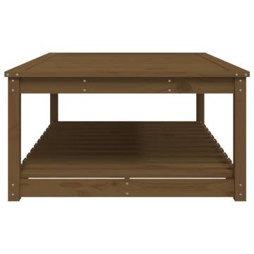 Garden Table Honey Brown - Solid Pine 121x82.5 cm | Hipo Market