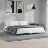 Bed Frame High Gloss White 200x200 cm Engineered Wood Colour high gloss white Size 200 x 200 cm 