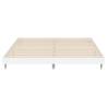 High Gloss White Bed Frame 200x200 cm - Engineered Wood