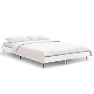 High Gloss White Bed Frame 120x190 cm - Stylish & Durable