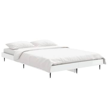 High Gloss White Bed Frame 120x190 cm - Stylish & Durable