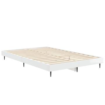 High Gloss White Bed Frame 120x190 cm - Stylish & Durable