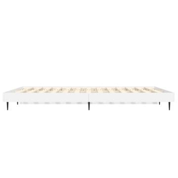 High Gloss White Bed Frame 120x190 cm - Stylish & Durable