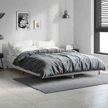 Grey Sonoma Bed Frame 140x190 cm - Durable & Stylish