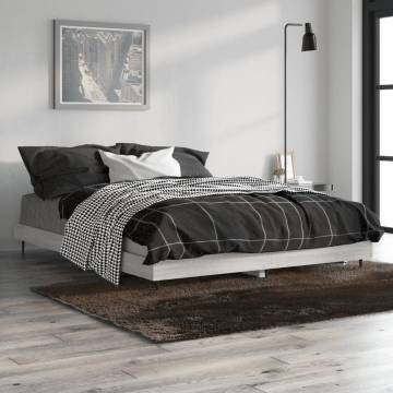 Grey Sonoma Bed Frame 140x190 cm - Durable & Stylish