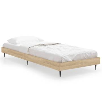 Sonoma Oak Bed Frame 75x190 cm | Small Single Engineered Wood