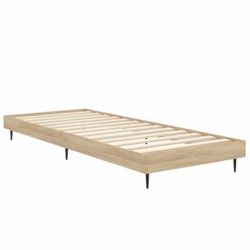 Sonoma Oak Bed Frame 75x190 cm | Small Single Engineered Wood