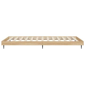 Sonoma Oak Bed Frame 75x190 cm | Small Single Engineered Wood