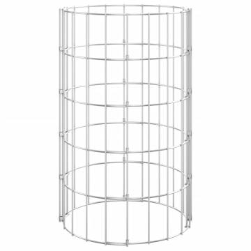 Circular Gabion Pole Galvanised Steel Ø30x50 cm - Durable Border