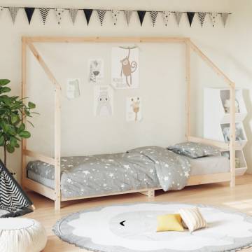 Kids Bed Frame 80x200 cm Solid Wood Pine - Durable & Stylish