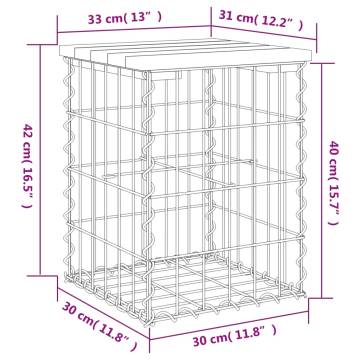 Garden Bench Gabion Design - Solid Wood Douglas | HipoMarket