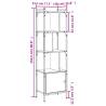 Stylish Bookcase with Door - Sonoma Oak - 44.5x30x154.5 cm