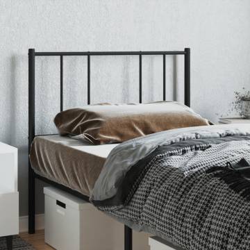 Stylish Black Metal Headboard - 100 cm | HipoMarket