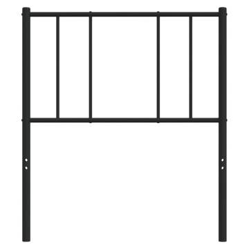 Stylish Black Metal Headboard - 100 cm | HipoMarket