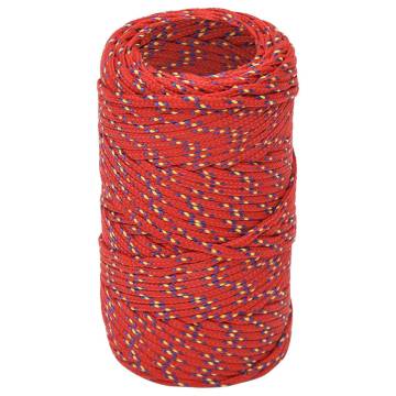 Boat Rope Red 2mm 250m Polypropylene - Durable & Versatile